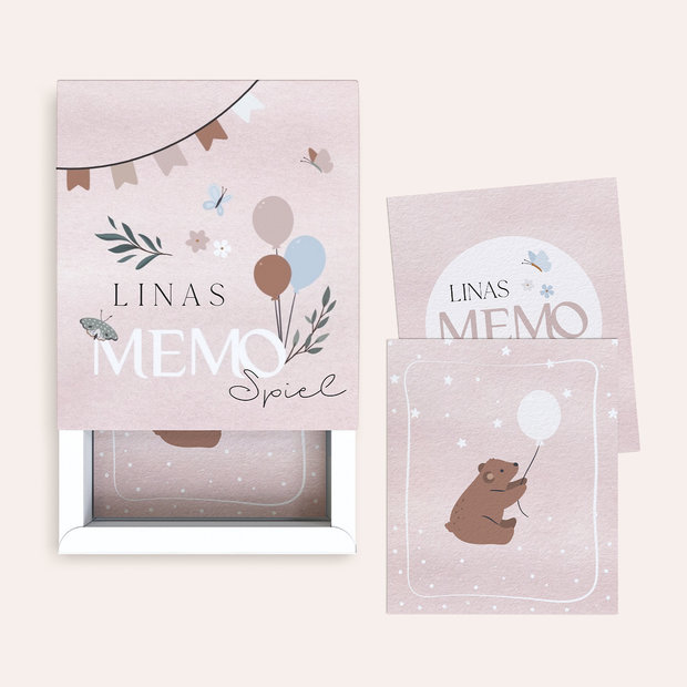 Geschenke für Mädchen - Memory mit Namensbox