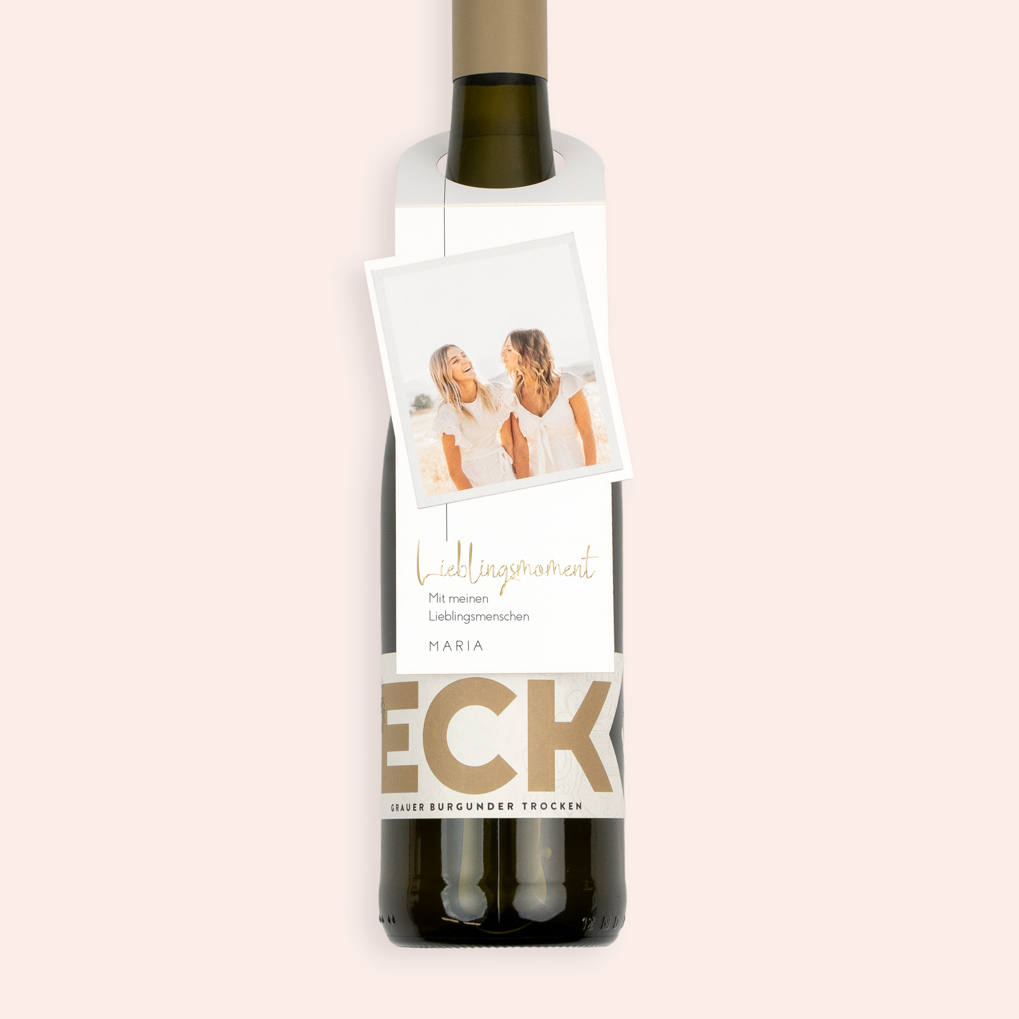 Geschenke zu Silvester - Grauburgunder mit Weinanhänger