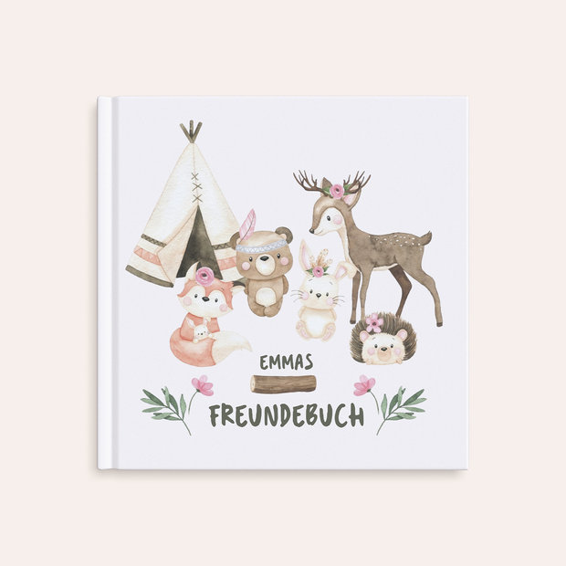 Geschenke Ostern Mädchen - Freundebuch Lustige Waldtiere